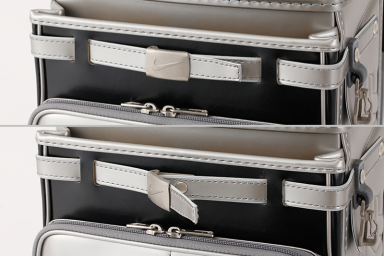 ナイキランドセルのマチ調整機能でたっぷり収納。カッコいナイキのロゴ入り ナイキランドセルのマチ調整機能でたっぷり収納。カッコいナイキのロゴ入り